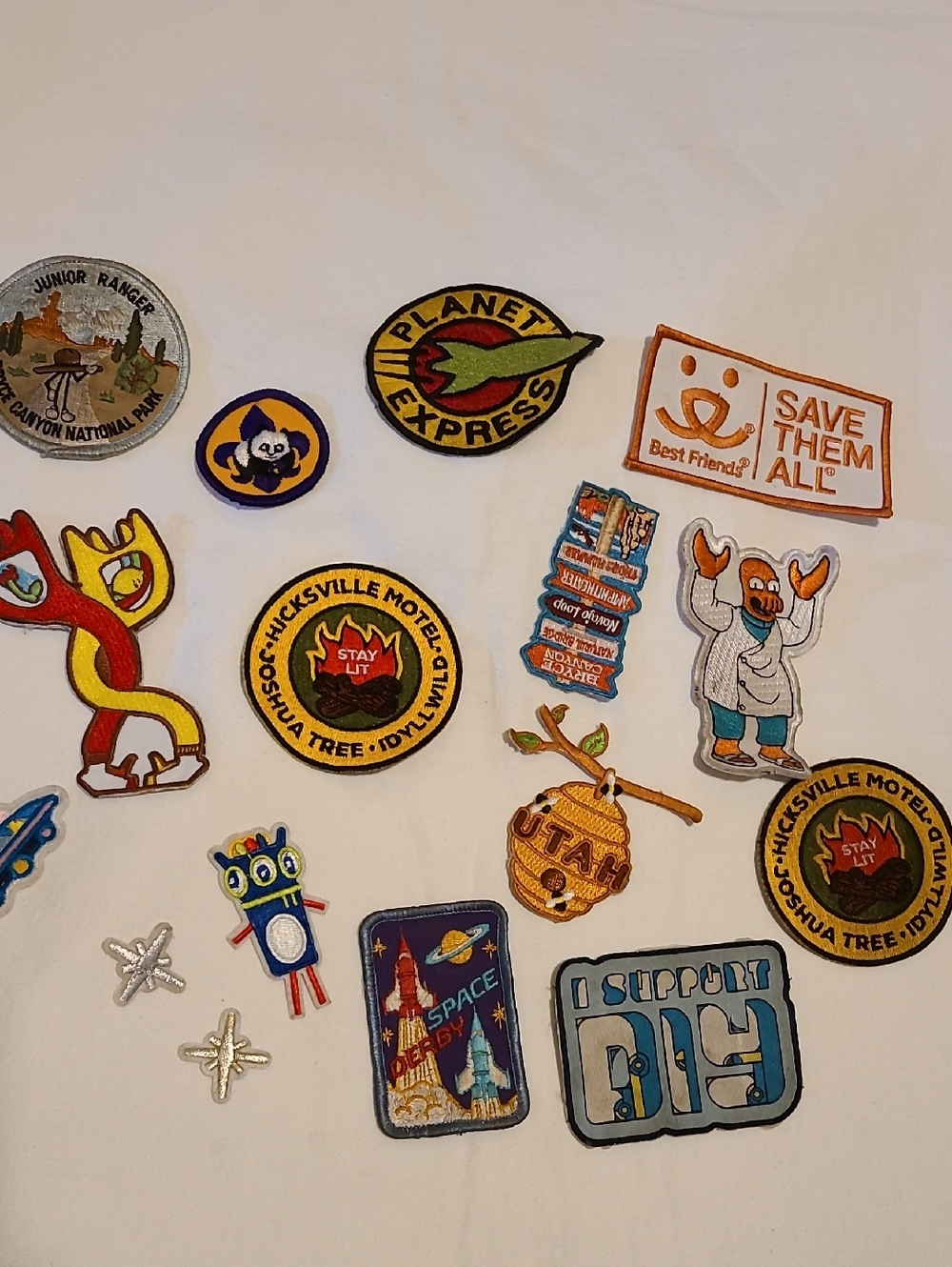 Patches Bundle Of 16, Misc Space Joshua Tree Planet Express